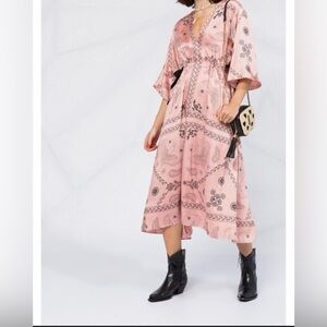 Sandro Galy Paisley-print Dress Size 34